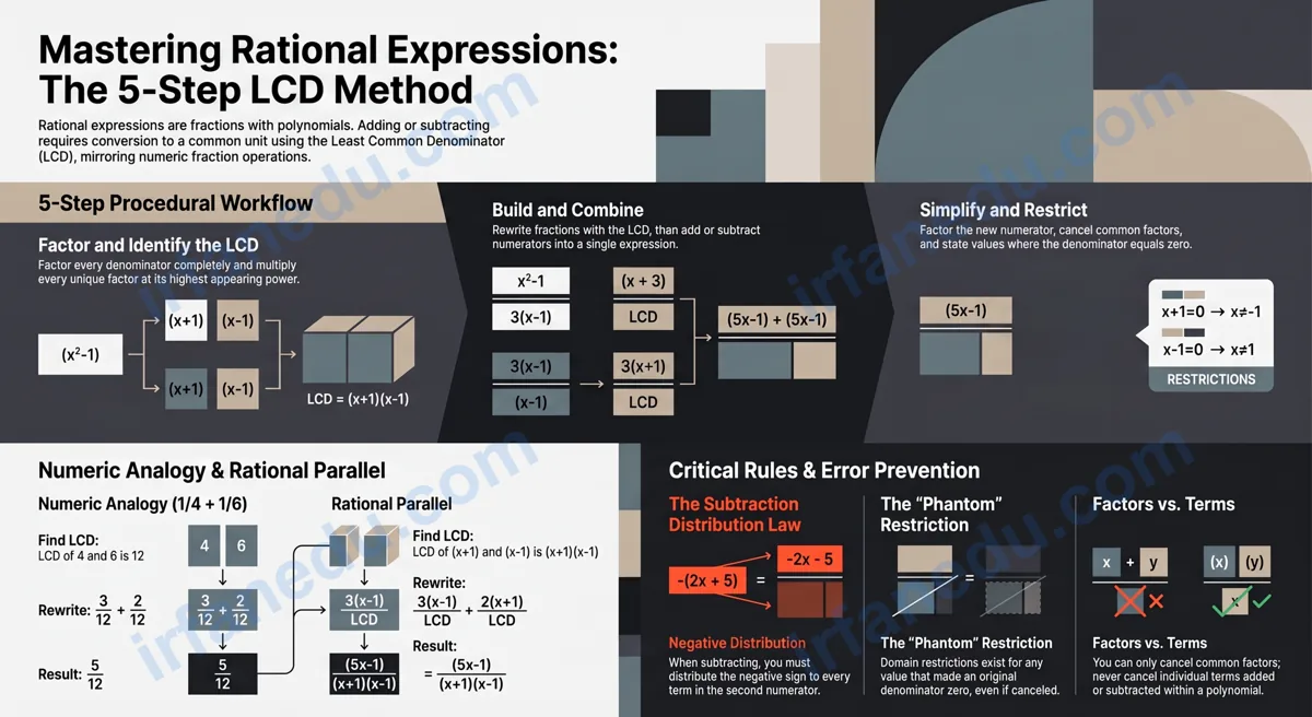 adding subtracting rational expressions