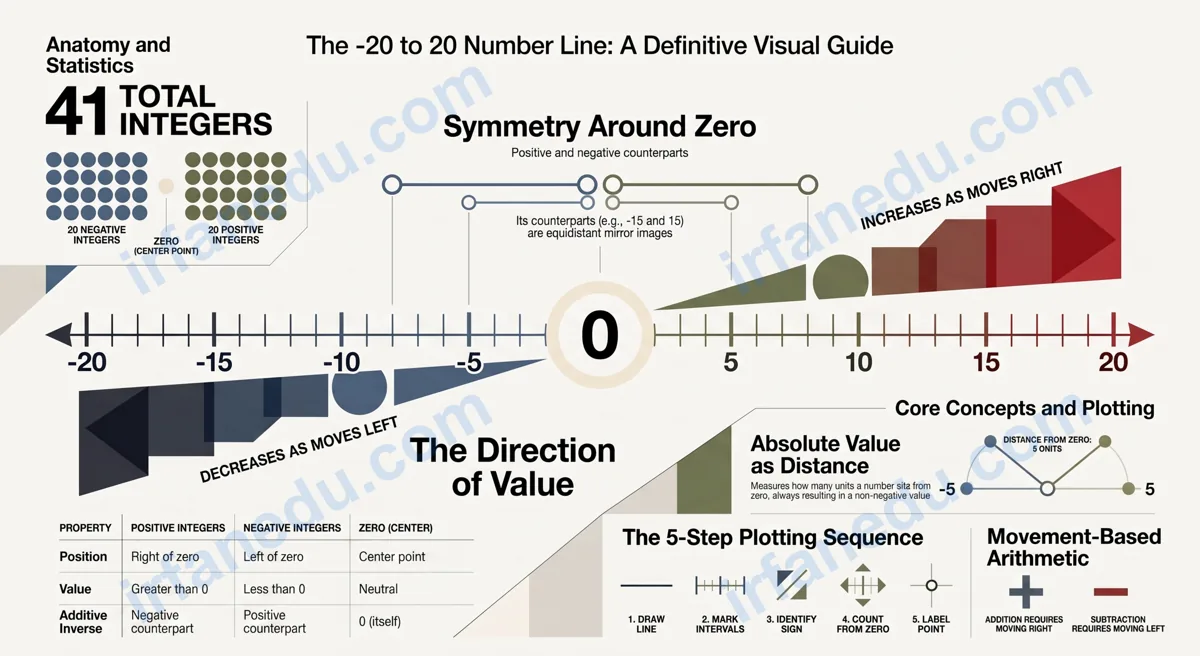 number line 20 to